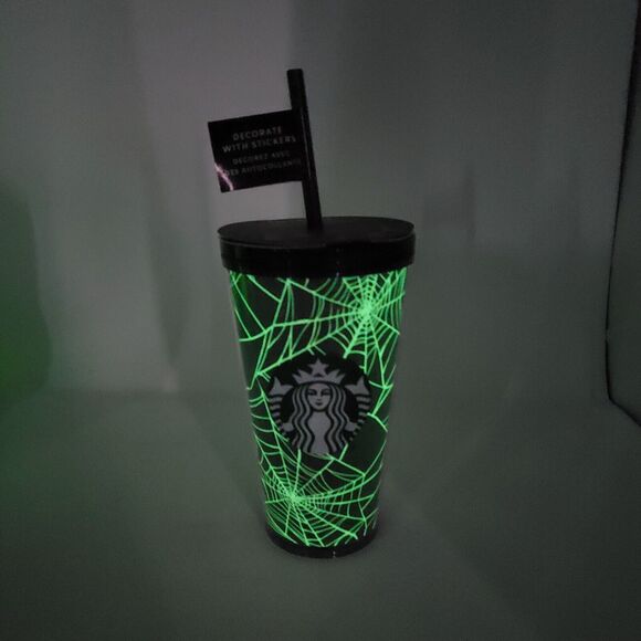Starbucks Tumbler Halloween Glow in the Dark Spiderweb DIY Stickers 2021 New - Picture 3 of 10